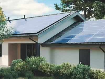 Solar panel installation on a residential rooftop in Austin, TX