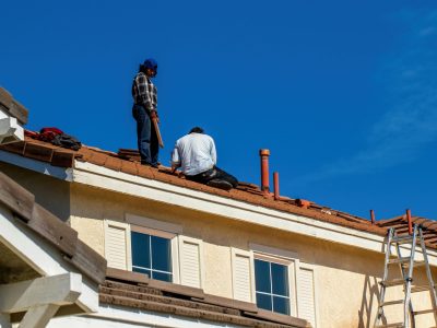 Roofer Team working on roof installation in Austin, TX